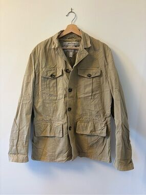 Vintage Banana Republic Men's Lightweight Field Jacket in Khaki